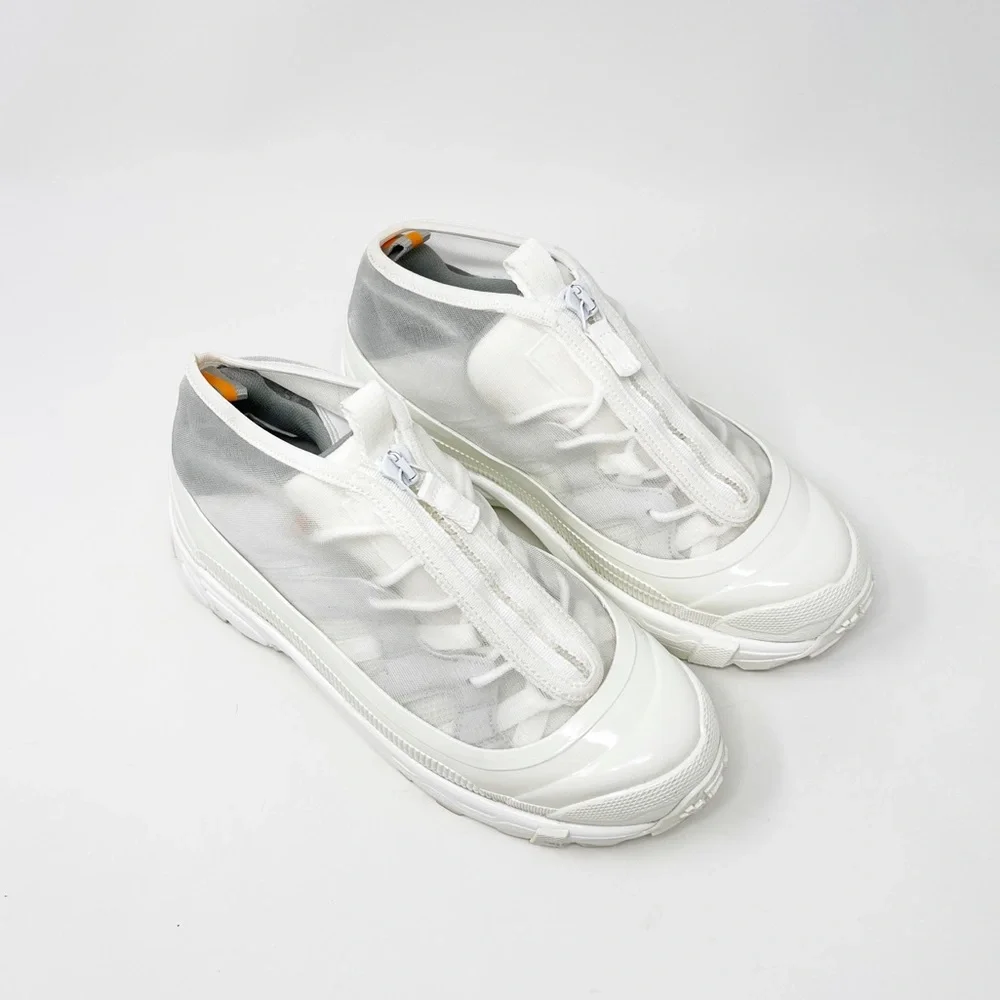 Burberry Arthur White Mesh Low Top Sneakers Chunky Shoes Made In Italy Size 37 - Picture 3 of 15